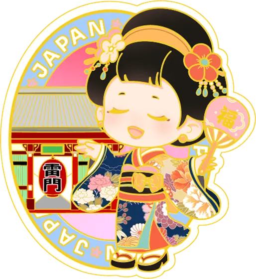 舞妓と浅草雷門