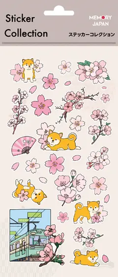 桜と柴犬の春