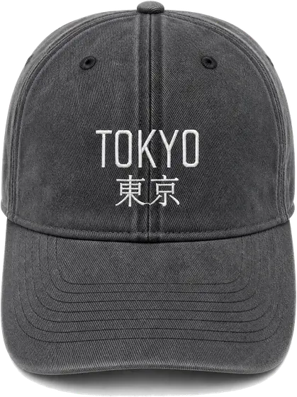 TOKYO刺繍キャップ ブラックグレー