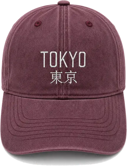 TOKYO刺繍キャップ ワインレッド