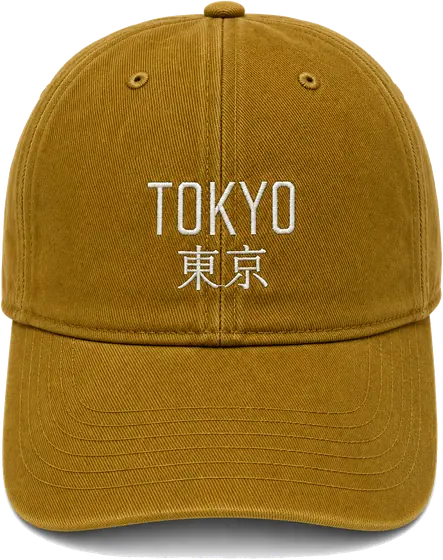 TOKYO刺繍キャップ マスタード