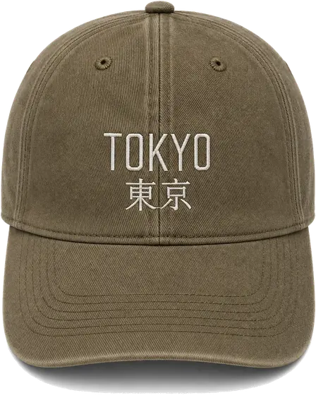 TOKYO刺繍キャップ カーキ
